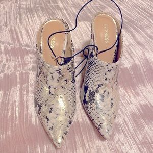 NWT Express Python Mule Heels